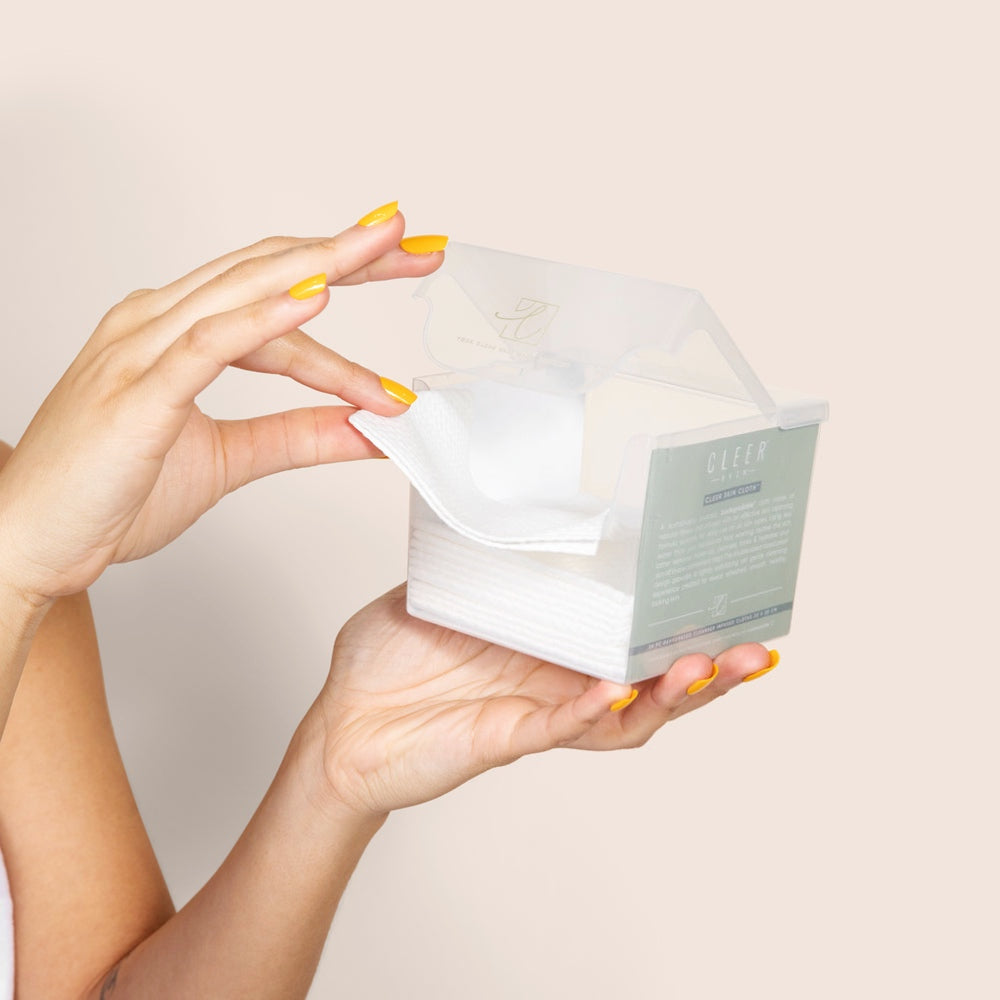 Not just a disposable dry towel, CLEER Skin Cloth™ is infused with a gentle cleanser! Just add water to activate....they never dry out and are only ready when you are!